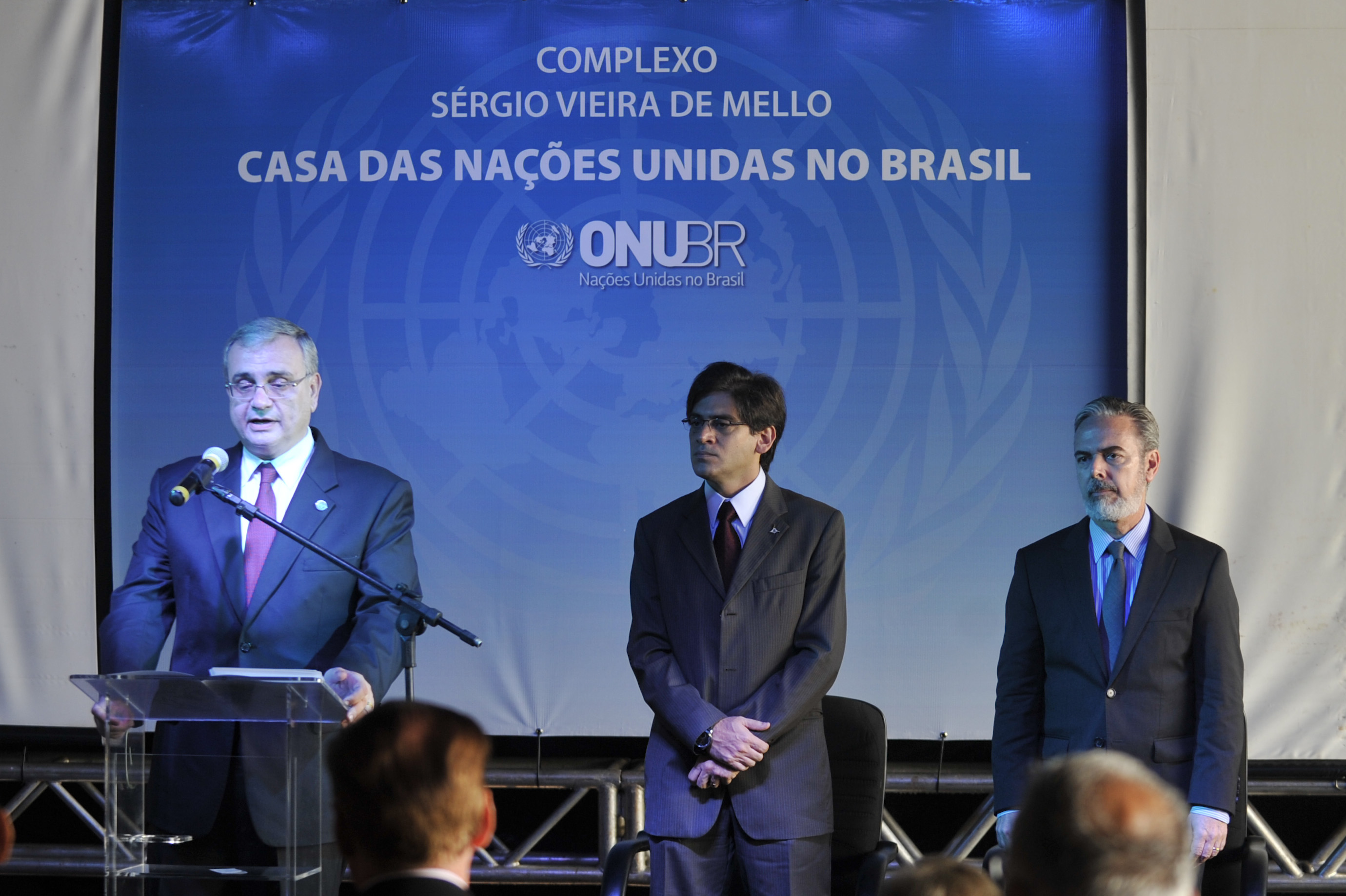 Cerimônia de inauguração da Casa das Nações Unidas no Brasil Complexo