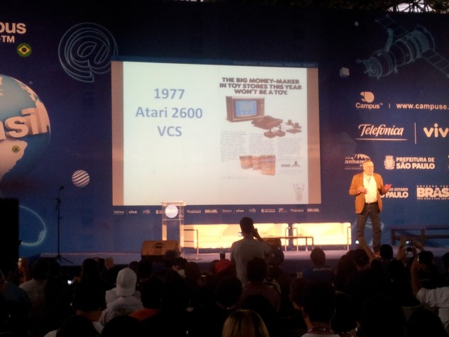 Nolan Bushnell, fundador da Atari, na Campus Party 2013