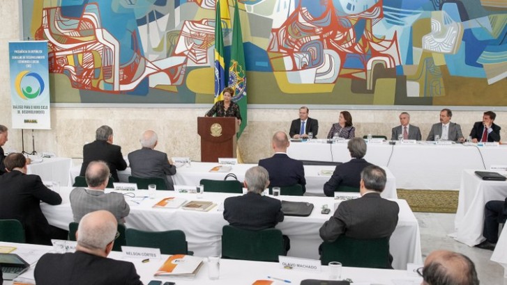 Dilma em reunião do Cdes