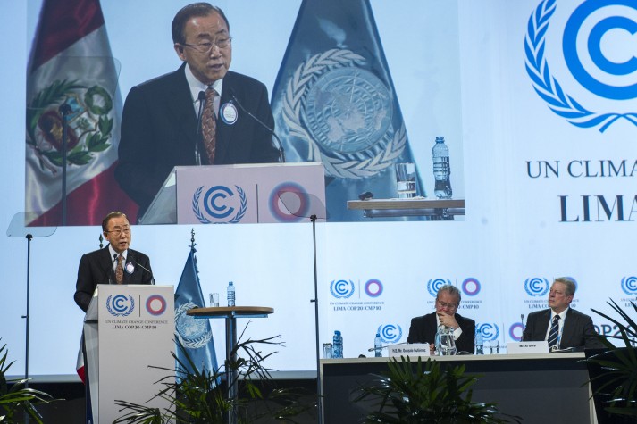 Secretário-Geral da ONU, Ban Ki-moon, participa da COP-20, em Lima