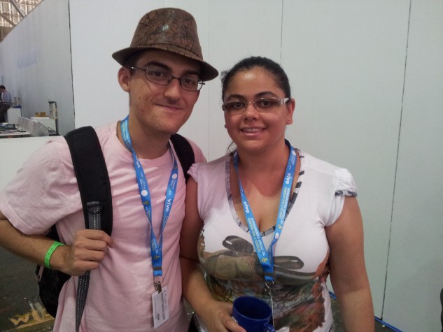 Leonardo Saraiva e Damaris Guerreiro, casal acampado na Campus Party