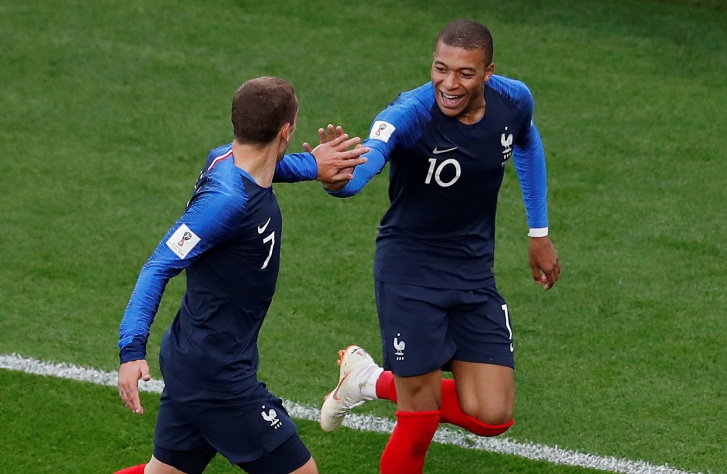 França x Peru Copa do Mundo Rússia 2018 - Kylian Mbappe e Antoine Griezmann