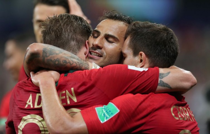 Copa 2018: Irã e Portugal. Comemoração do primeiro gol de Portugal
