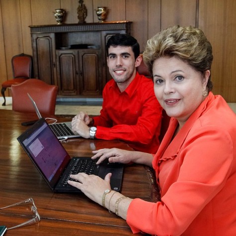 Dilma Rousseff e Jeferson Monteiro, criador do Dilma Bolada