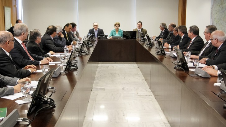 Dilma em reunião com presidentes de clubes de futebol