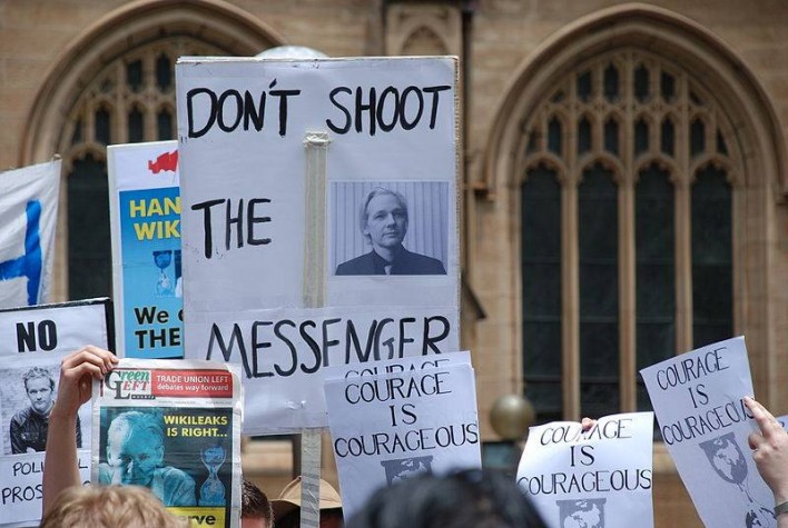 Protestos Assange