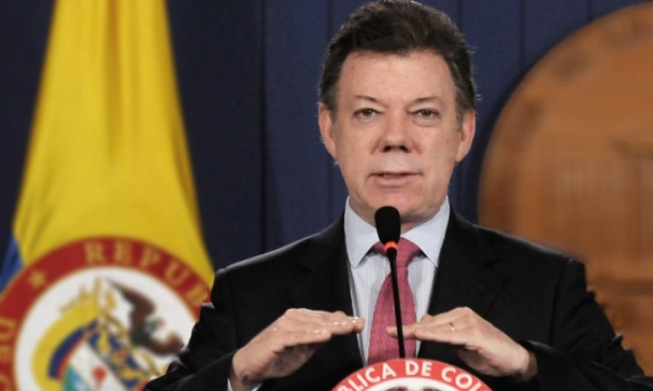 O presidente colombiano Juan Manuel Santos