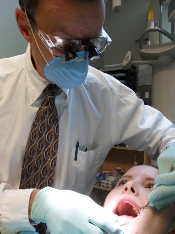 Paciente na cadeira do dentista