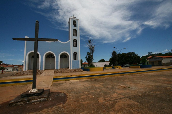Imagem da praça municipal de São Desidério, na Bahia