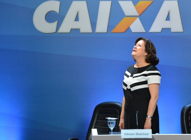 Posse da nova presidenta da Caixa, Miriam Belchior