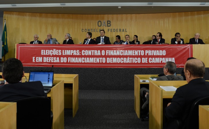 Brasília - O Conselho Federal da Ordem dos Advogados do Brasil (OAB), em parceria com diversas entidades da sociedade civil, promove ato público em defesa do financiamento democrático de campanhas eleitorais.