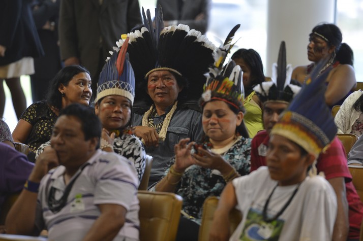 Brasília – Cerca de 60 índios acompanham sessão do Supremo Tribunal Federal (STF) que julga recursos contra as condicionantes previstas no processo de demarcação da Terra Indígena Raposa Serra do Sol