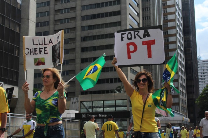 Manifestações contra o governo em São Paulo - 16 de agosto