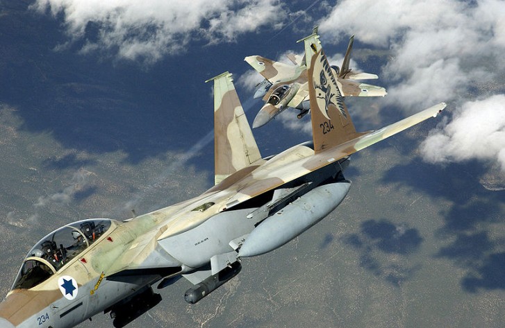 Aviões caça da força aérea israelense