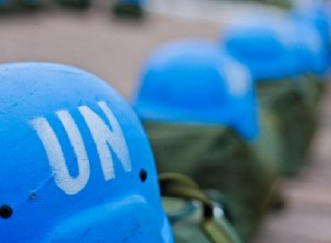 Capacetes azuis da tropa de paz da ONU