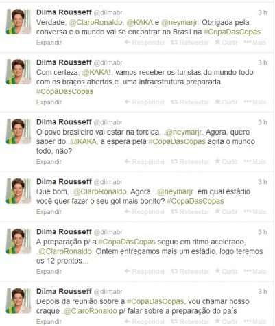 Twitter Dilma Copa