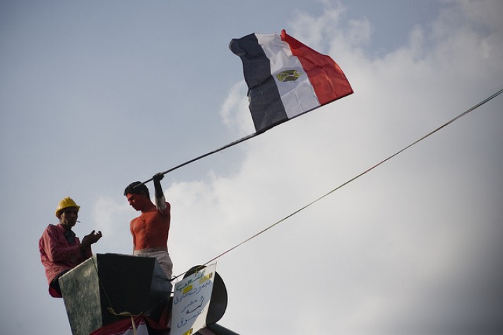 Manifestação na Tahrir Square, no Cairo