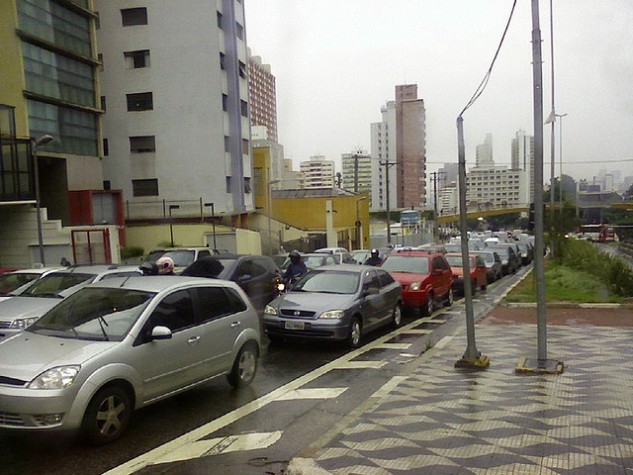 Engarrafamento em São Paulo