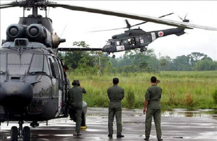 FARC - helicópteros - Ajuda humanitária do Brasil