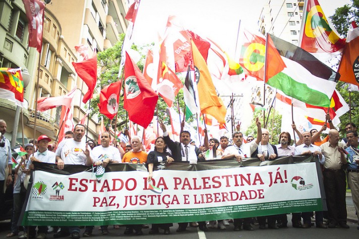 Marcha no Fórum Social Mundial Palestina Livre