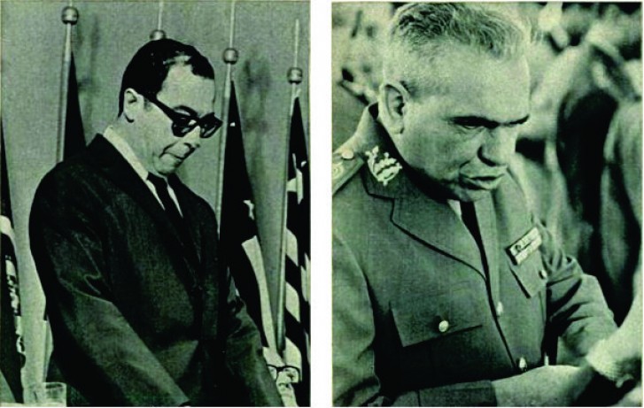 General Caneppa (à esquerda) e General Bandeira, aliados dos americanos