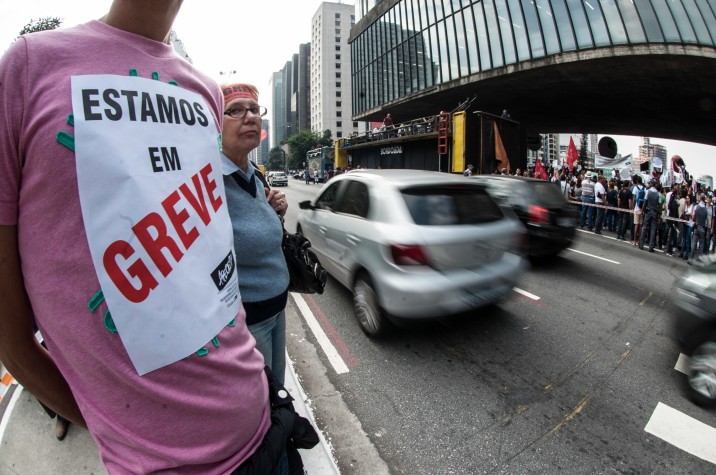 Greve dos professores em São Paulo