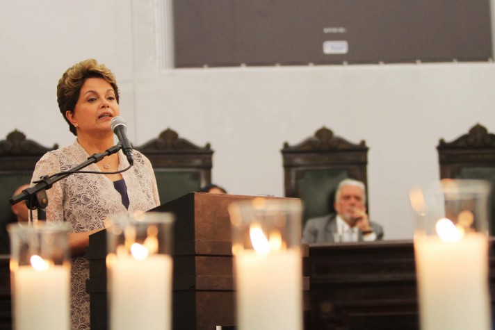 Presidenta Dilma em homenagem às vítimas do holocausto