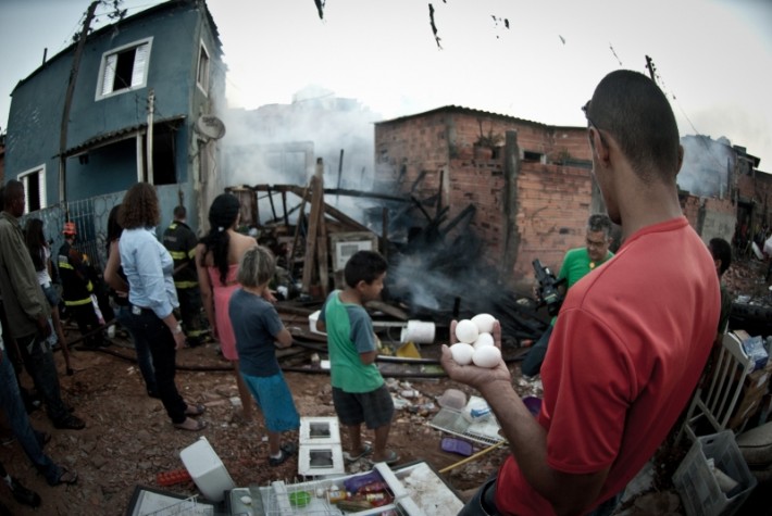 Incêndio em favela de São Paulo