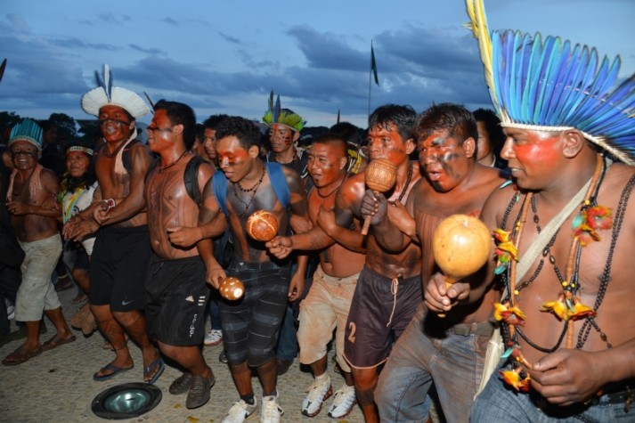 Protesto índios Palácio do Planalto