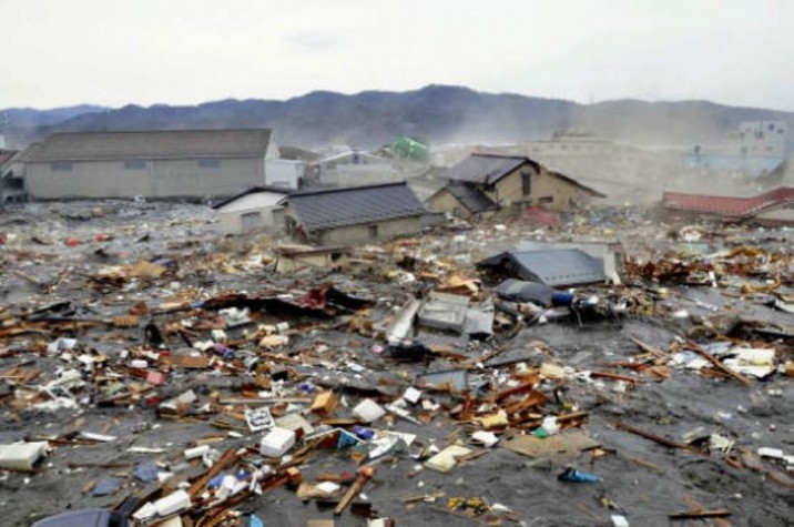 Foto da tragédia que assolou a região de Fukushima, no Japão, em 2011