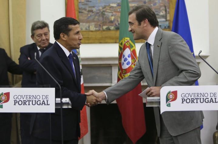 Humala afirma que Peru será plataforma para Portugal na América Latina