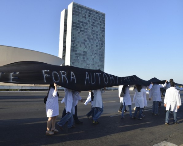 Manifestação dos médicos em Brasília