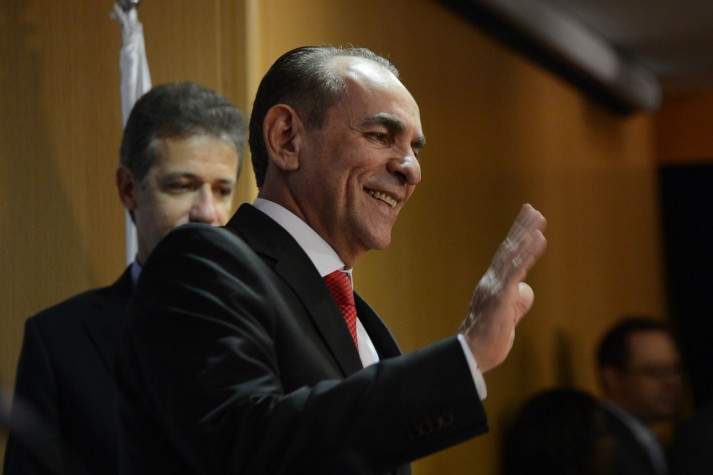 Novo ministro da Saúde, Marcelo Castro, durante a posse