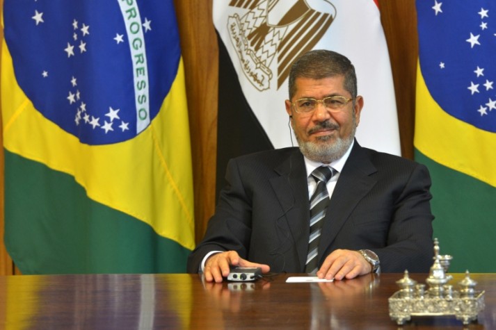  Presidente do Egito, Mouhamed Mursi, em visita ao Brasil