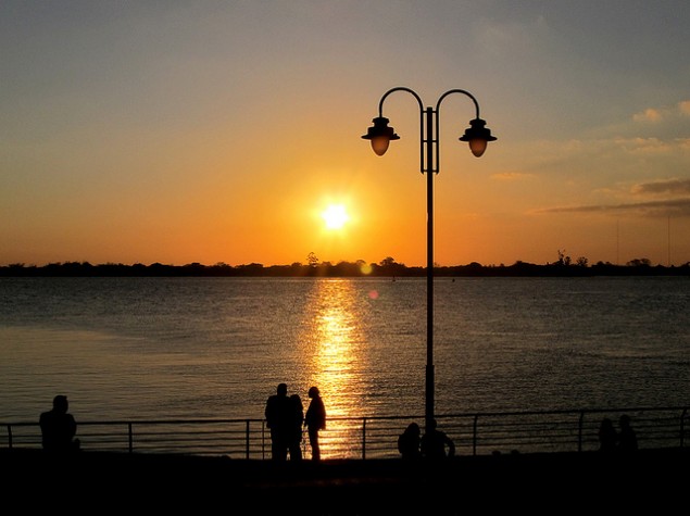 Pôr-do-sol em Porto Alegre