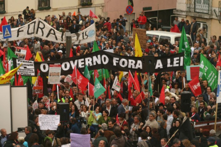 Protesto em Portugal