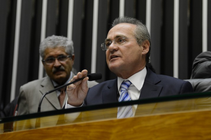 Renan Calheiros em sessão no Congresso Nacional