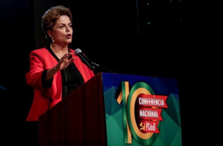 Dilma Rousseff em conferência do PCdoB