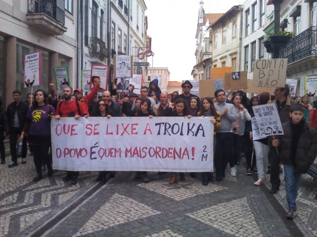 Protesto em Portugal
