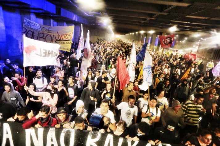 Manifestação contra aumento da tarifa em São Paulo